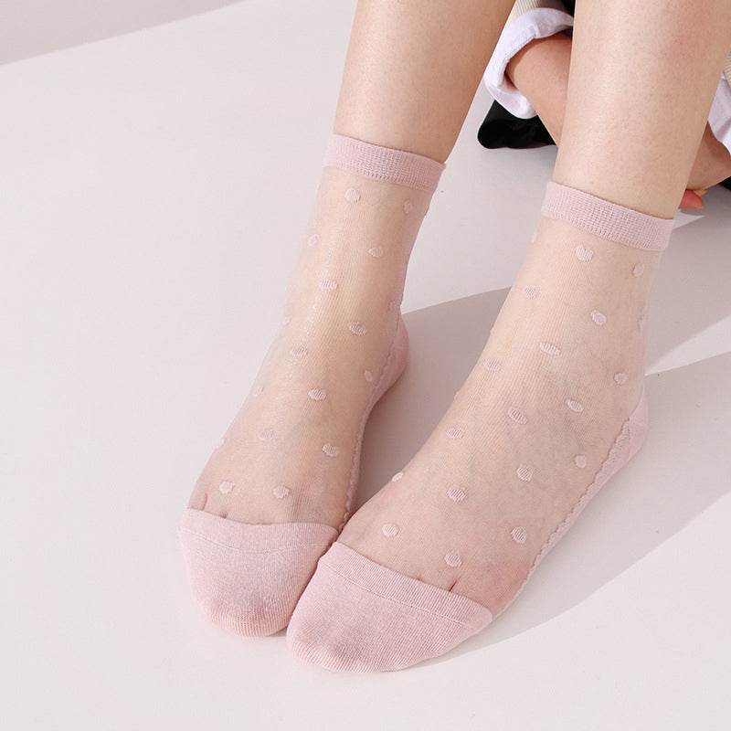 Atmungsaktive Punktestrümpfe