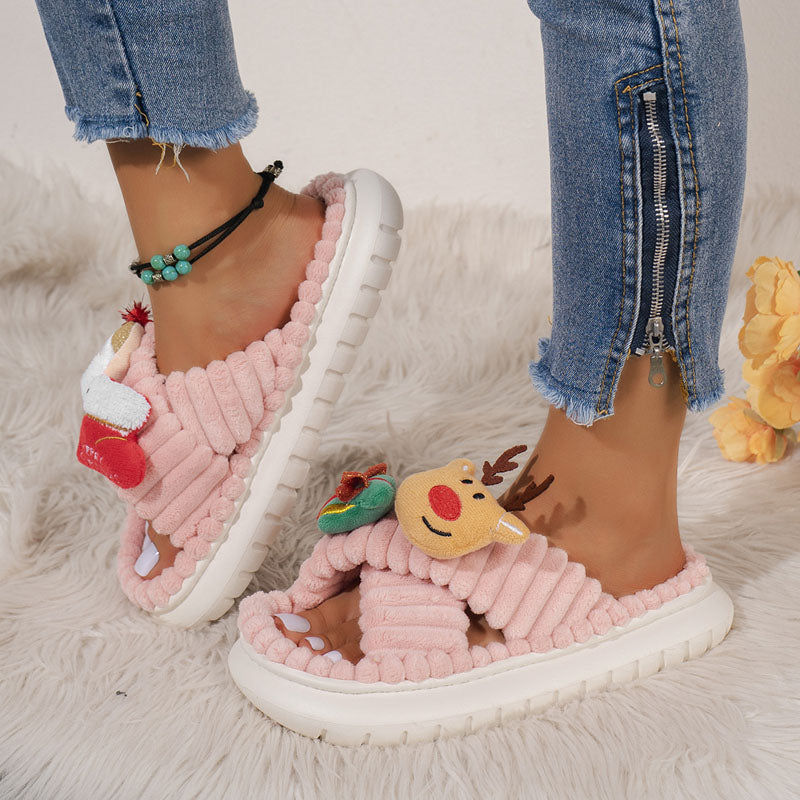 Weiche Weihnachtsplüschpantoffeln