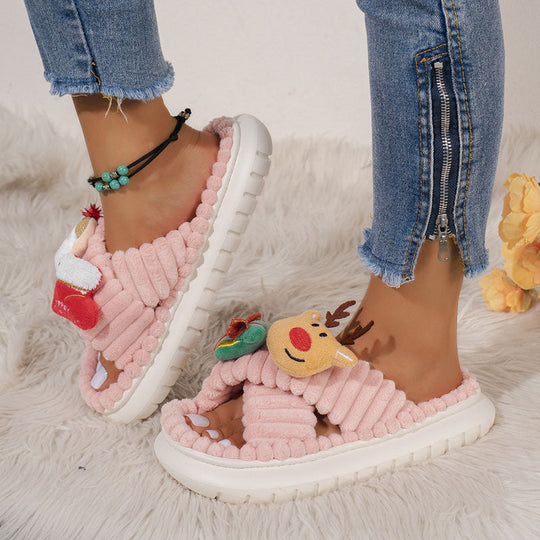 Weiche Weihnachtsplüschpantoffeln