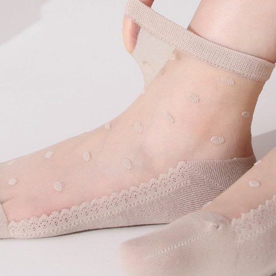 Atmungsaktive Punktestrümpfe