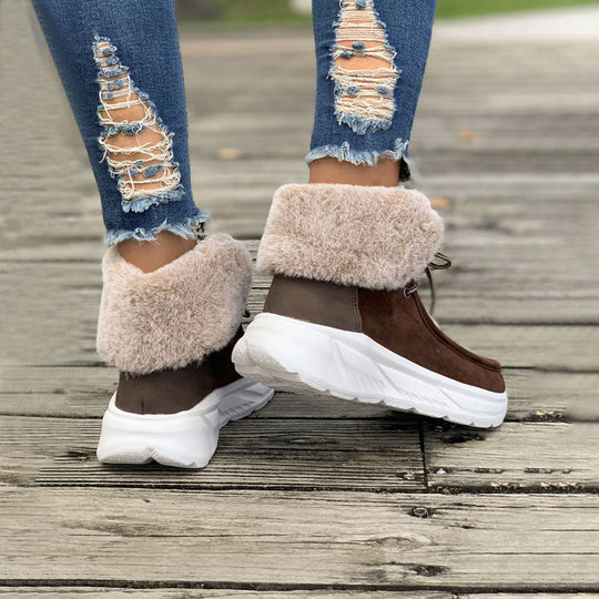 Warme Plüsch-Snowboots