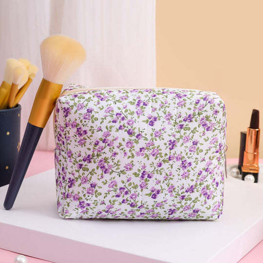 Make-up Tasche mit Blumenmuster