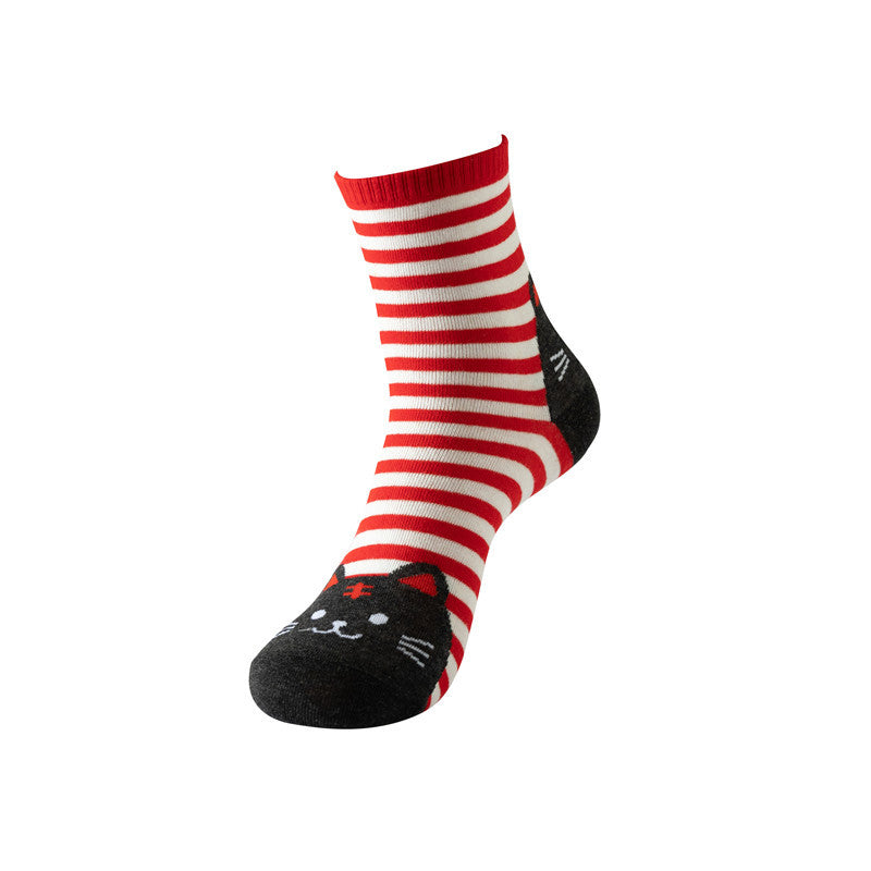 Kreative Gestreifte Katzen Socken