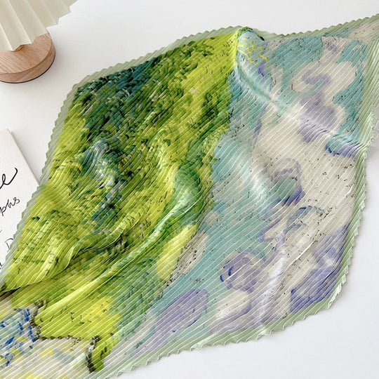 Vintage bedruckte Blumenmusterschal