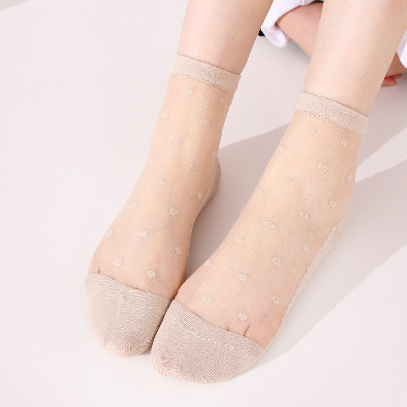 Atmungsaktive Punktestrümpfe