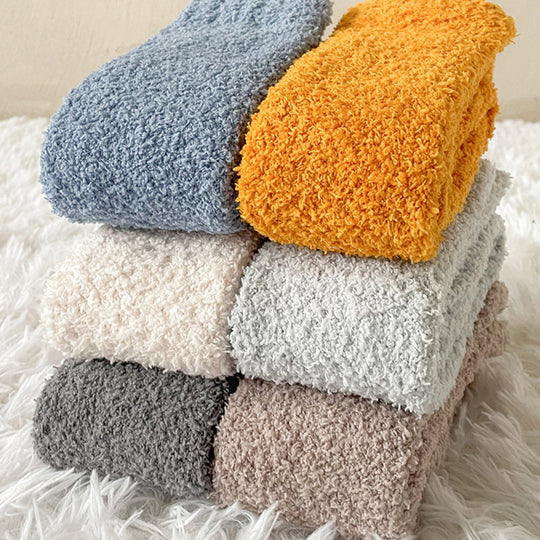 Warme Plüschsocken