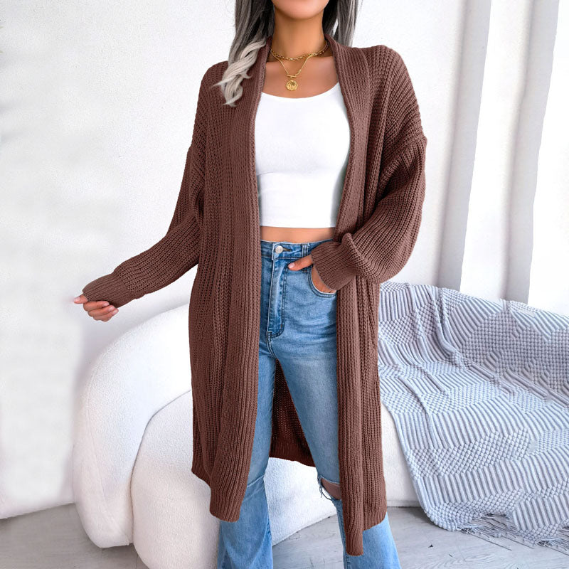 Lässiger Einfarbiger Cardigan