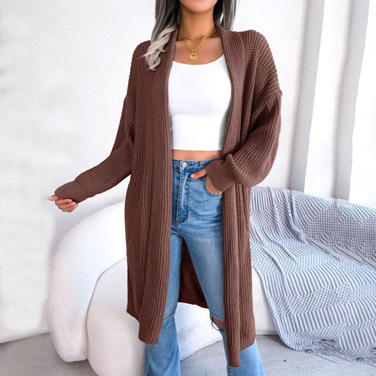 Lässiger Einfarbiger Cardigan