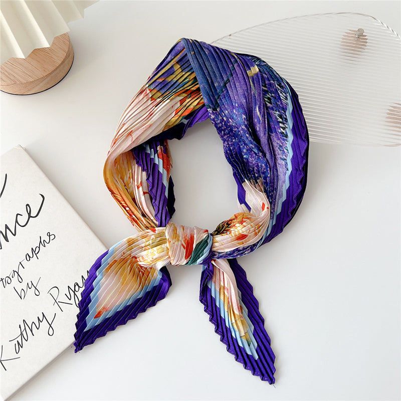 Vintage bedruckte Blumenmusterschal