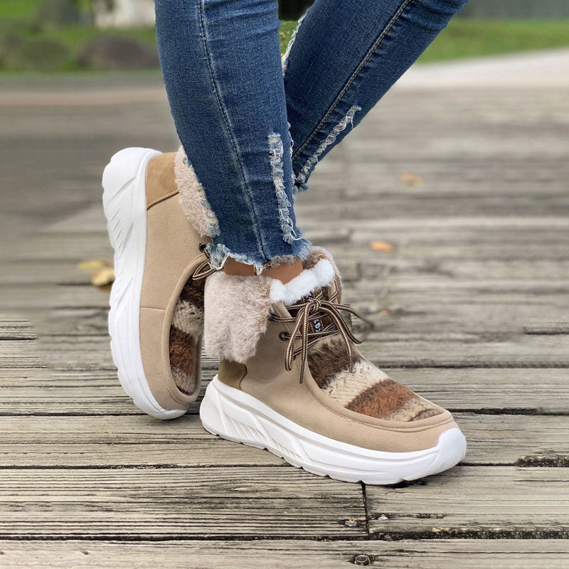 Warme Plüsch-Snowboots