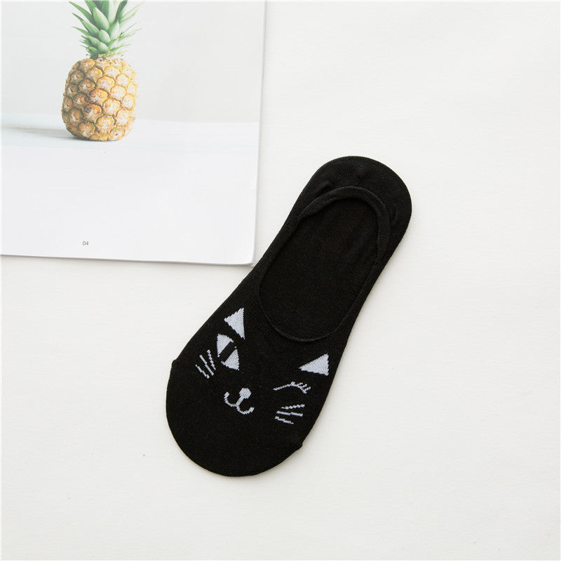 Lässige Socken mit Katzenmuster
