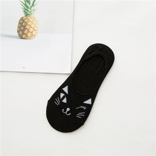 Lässige Socken mit Katzenmuster