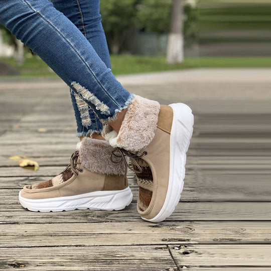 Warme Plüsch-Snowboots