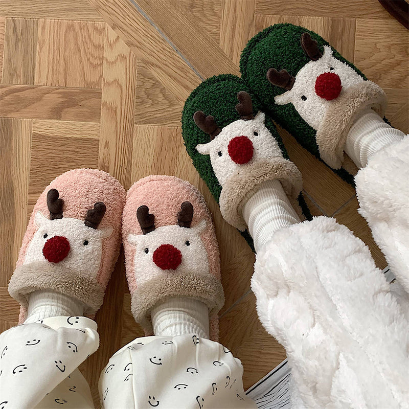 Weiche Weihnachts-Hausschuhe aus Plüsch