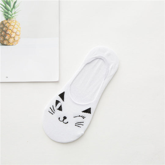 Lässige Socken mit Katzenmuster