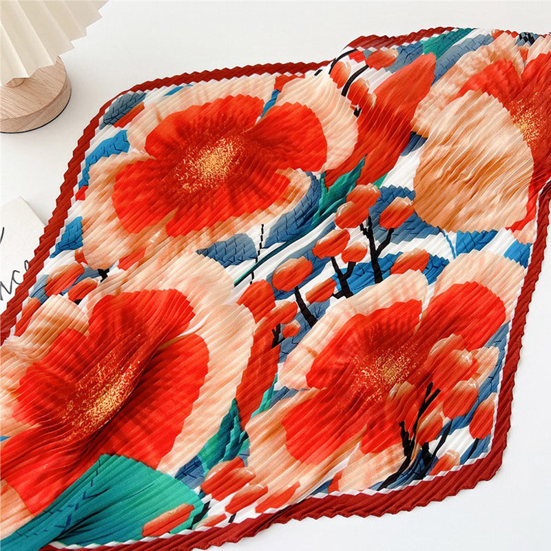 Vintage bedruckte Blumenmusterschal