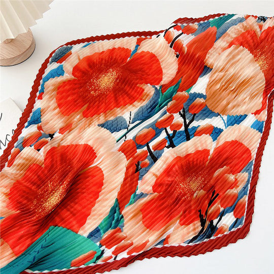 Vintage bedruckte Blumenmusterschal