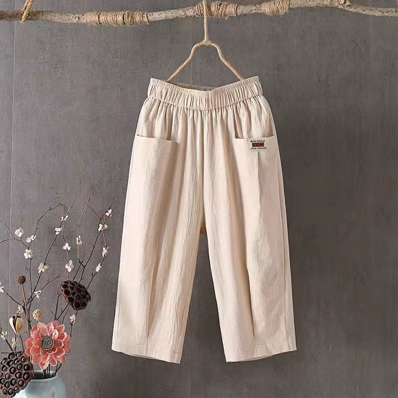【Coton Et Lin】Bequeme Freizeithose