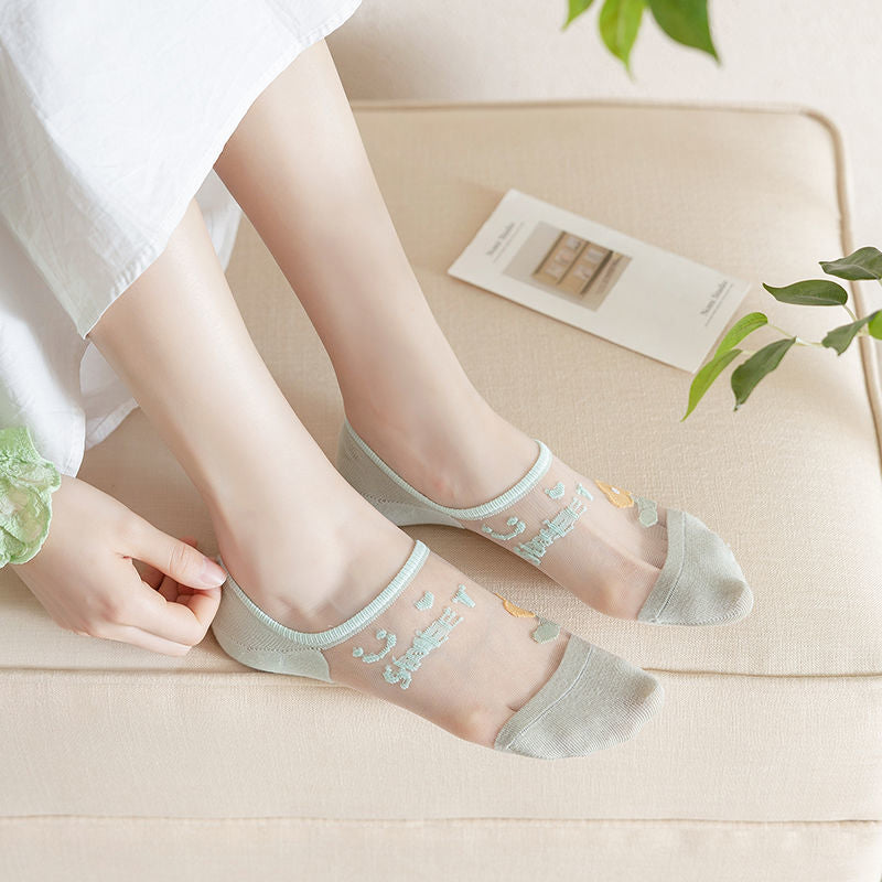 Atmungsaktive Blumensocken