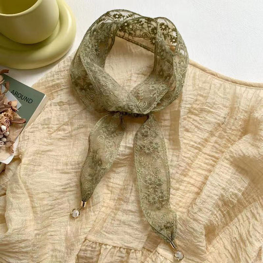 Eleganter bestickter Blumen-Schal