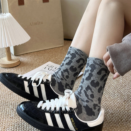 Vintage Leopardprint Socken