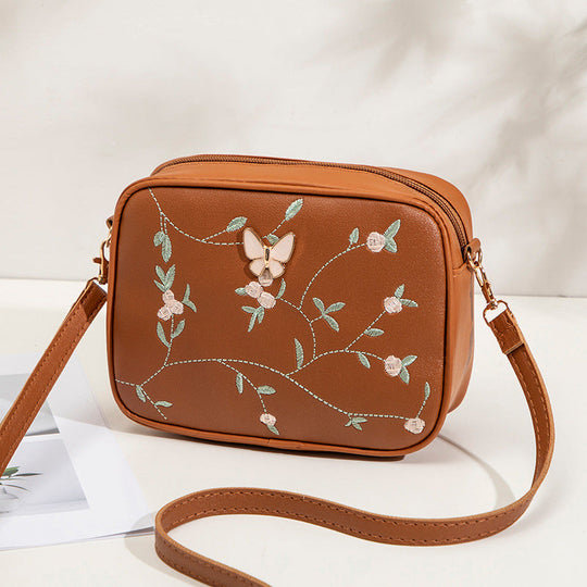 Lässige Tasche mit Blumenstickerei