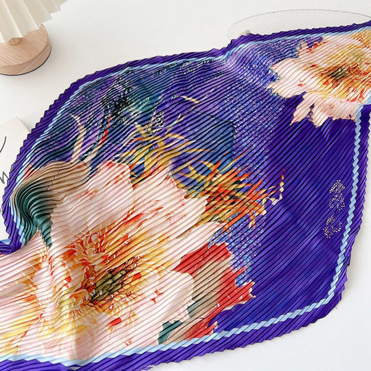 Vintage bedruckte Blumenmusterschal