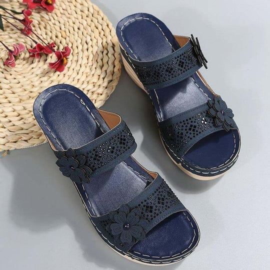 Vintage Keil-Pantoffeln