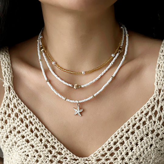 Vintage Bohemien Perlé-Halskette