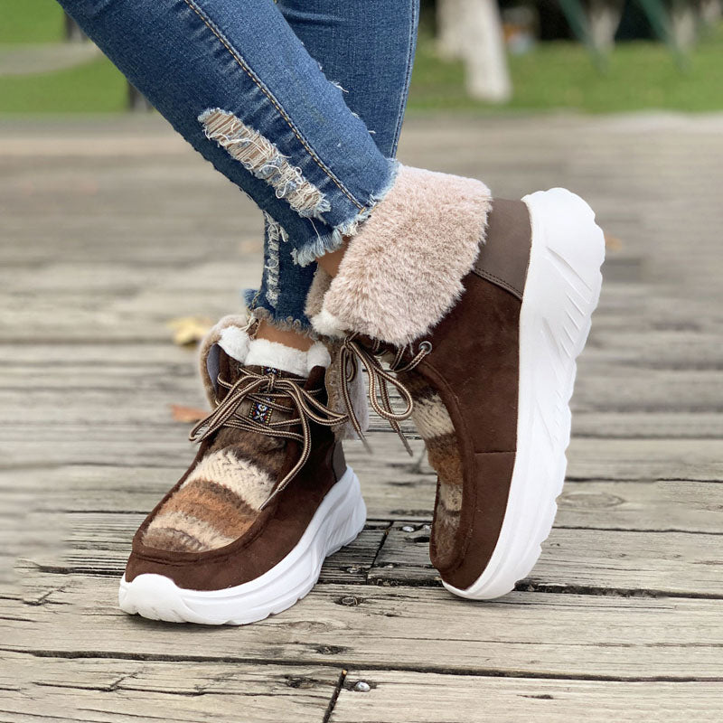 Warme Plüsch-Snowboots