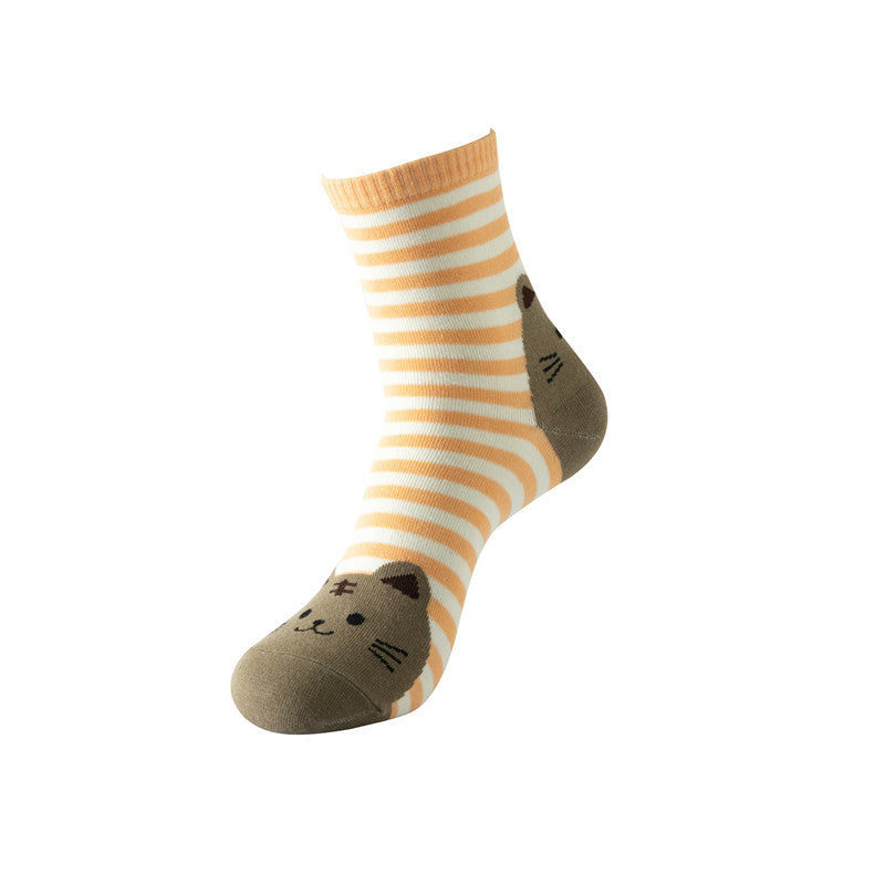 Kreative Gestreifte Katzen Socken