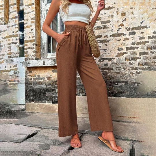 Lässige einfarbige Hose