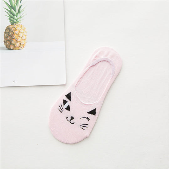 Lässige Socken mit Katzenmuster