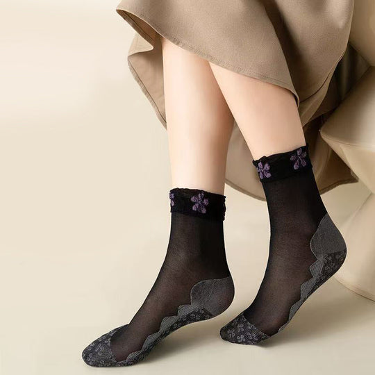 Atmungsaktive Blumige Socken