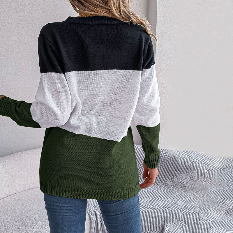 Lässiger Cardigan mit Farbblokkmuster