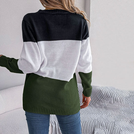 Lässiger Cardigan mit Farbblokkmuster