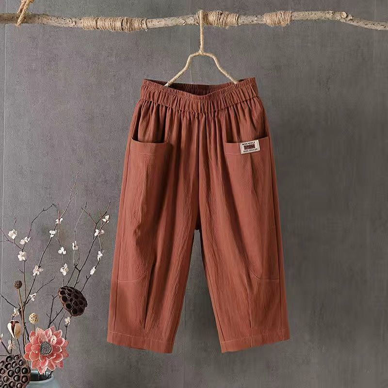 【Coton Et Lin】Bequeme Freizeithose