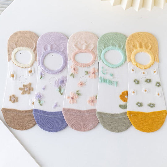 Atmungsaktive Blumensocken