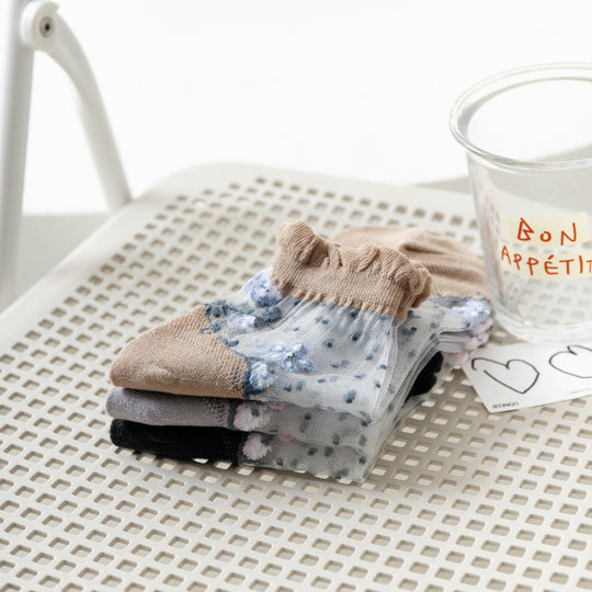 Atmungsaktive Blumenstrümpfe