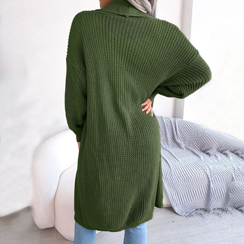 Lässiger Einfarbiger Cardigan