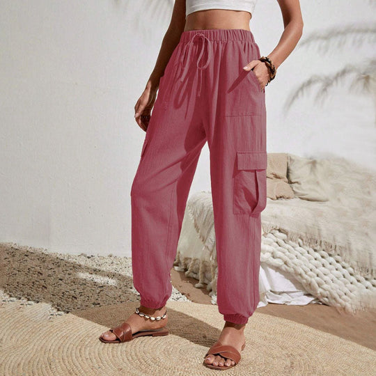 Lässige einfarbige Hose