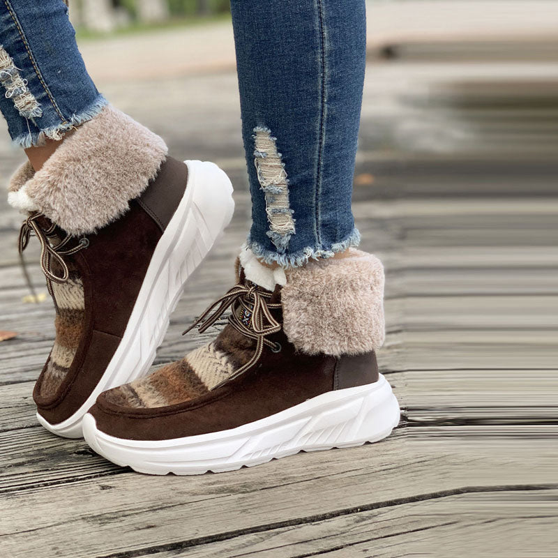 Warme Plüsch-Snowboots