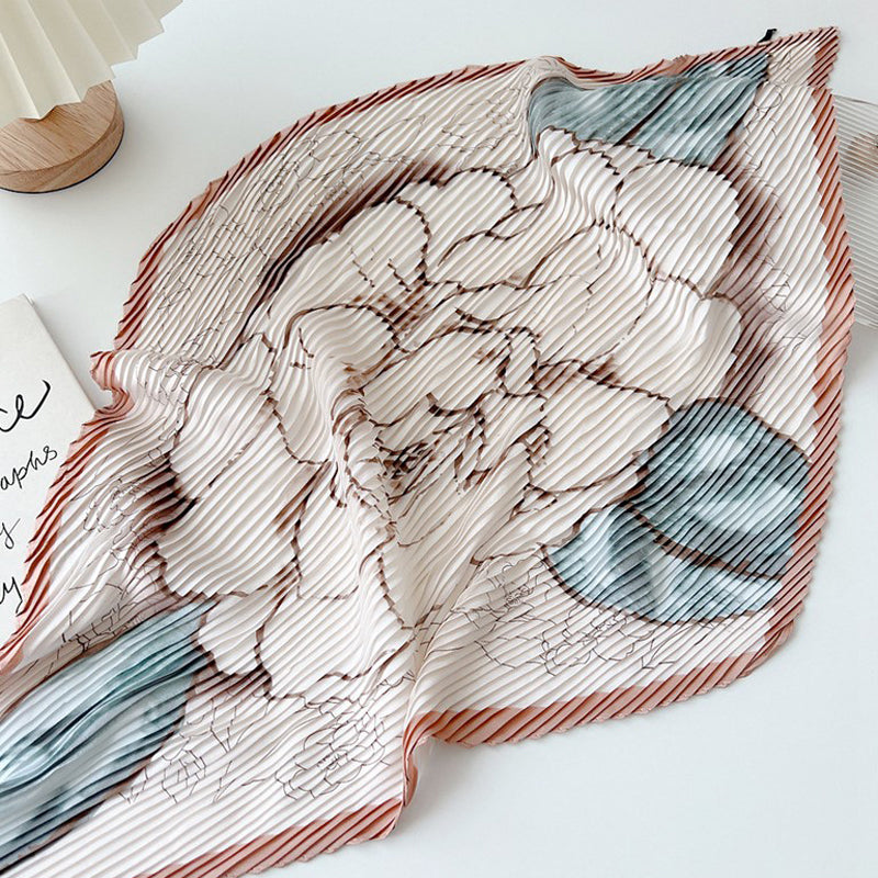 Vintage bedruckte Blumenmusterschal