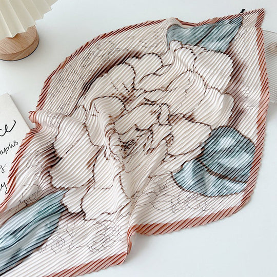 Vintage bedruckte Blumenmusterschal