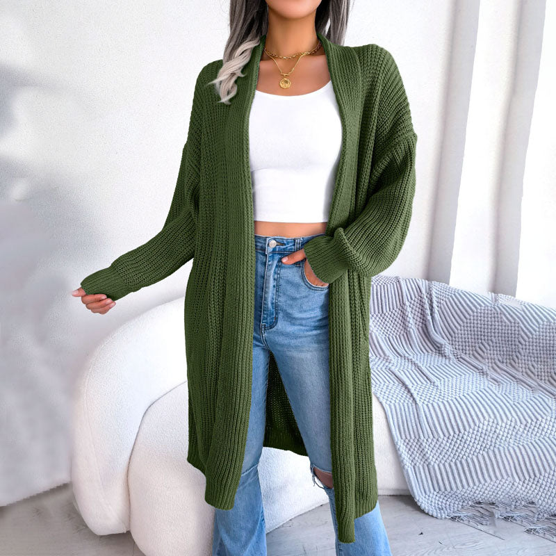 Lässiger Einfarbiger Cardigan