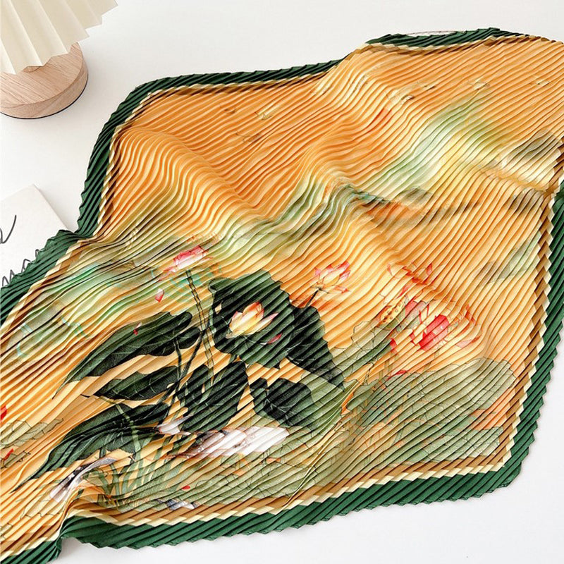 Vintage bedruckte Blumenmusterschal