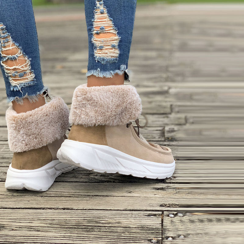 Warme Plüsch-Snowboots