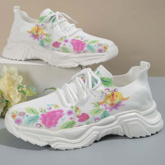 Lässige Körbchen mit Blumendruck