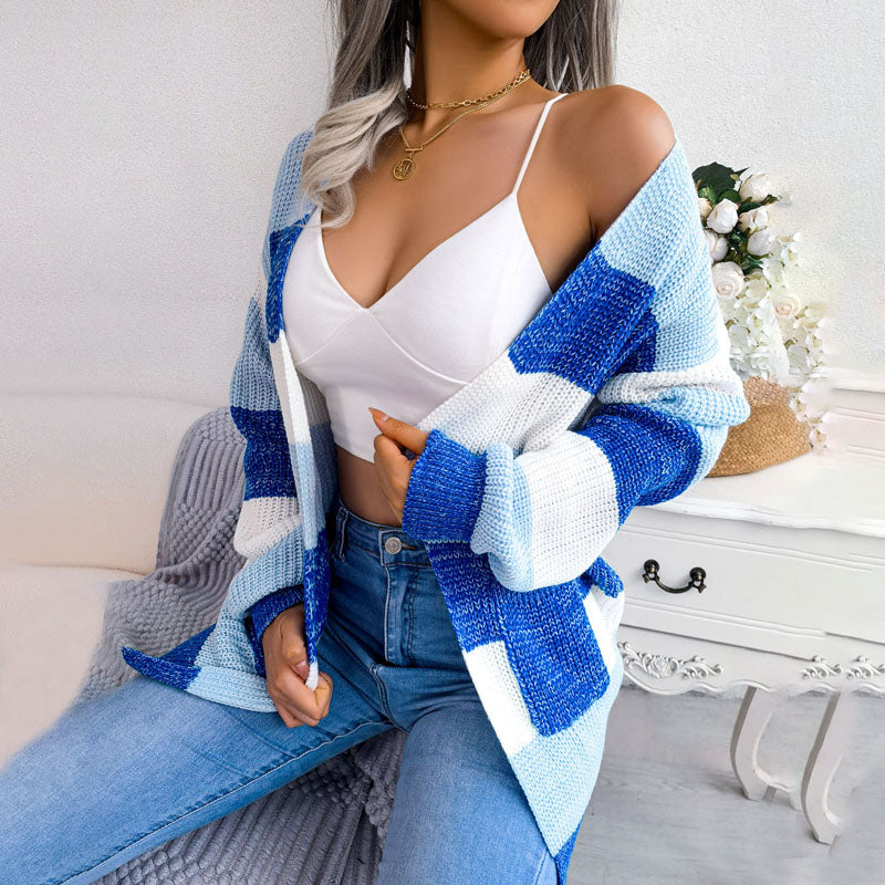 Lässiger gestreifter Cardigan