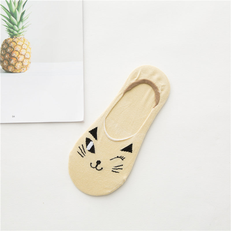 Lässige Socken mit Katzenmuster